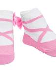 Ballerina shoe look socks by Baby Emporio in pink