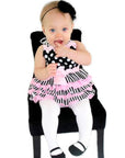 Baby Emporio infant girl tights for ages 0-6 months, featuring a black shoe design and anti-slip soles with a comfort waist