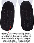 Baby Emporio infant girl tights with nearly invisible anti-slip soles matching the tights' black sole color