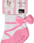 Pink ballerina baby girl socks 0-12 months