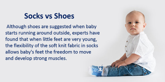 Socks instead of shoes for young children with benefit of flexibility