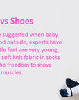 Socks versus shoes Baby Emporio suggestion of benefits of socks