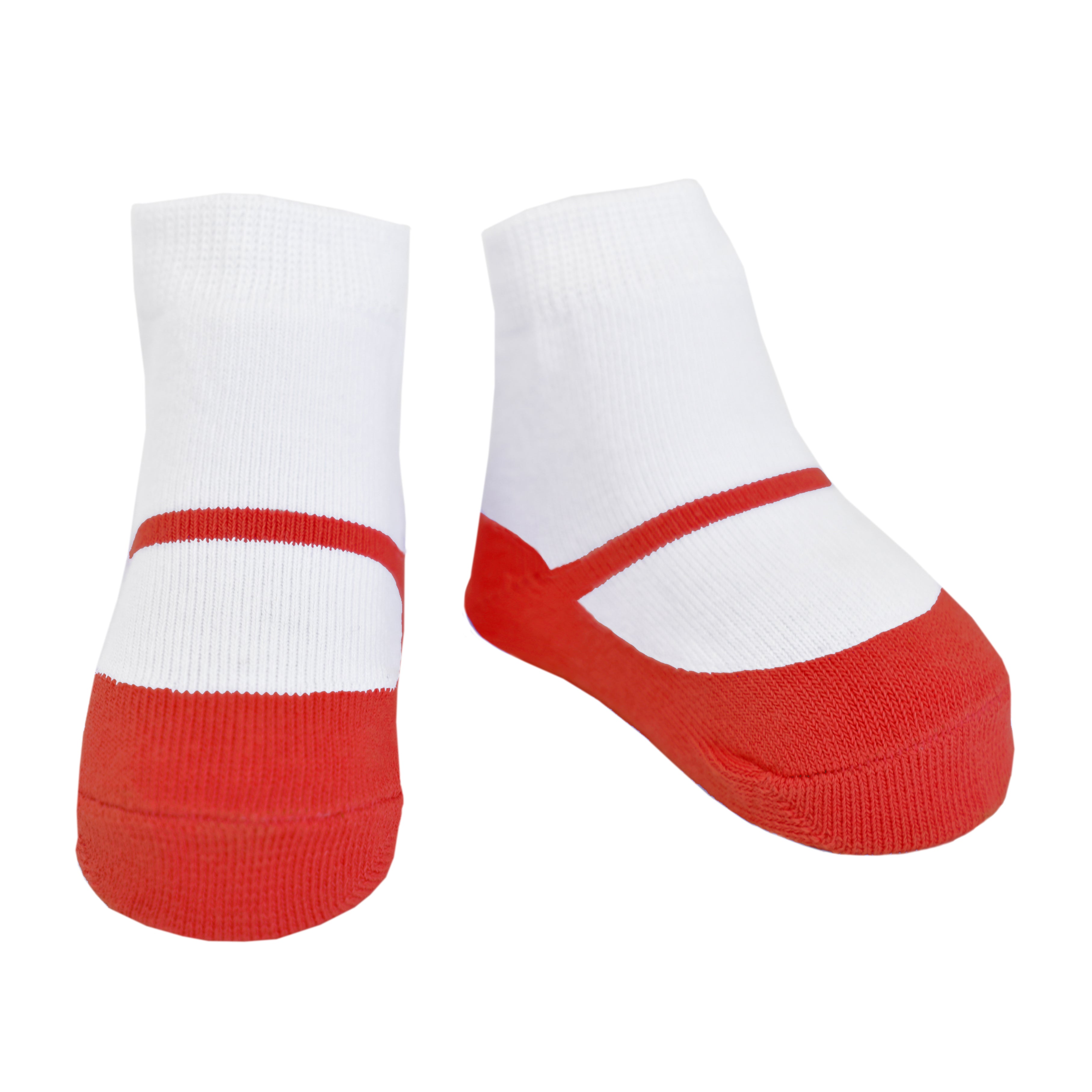 Red baby socks infant girl with non-slip grippers for Christmas Valentine&#39;s Day wear