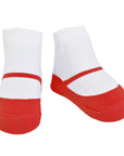 Red baby socks infant girl with non-slip grippers for Christmas Valentine's Day wear