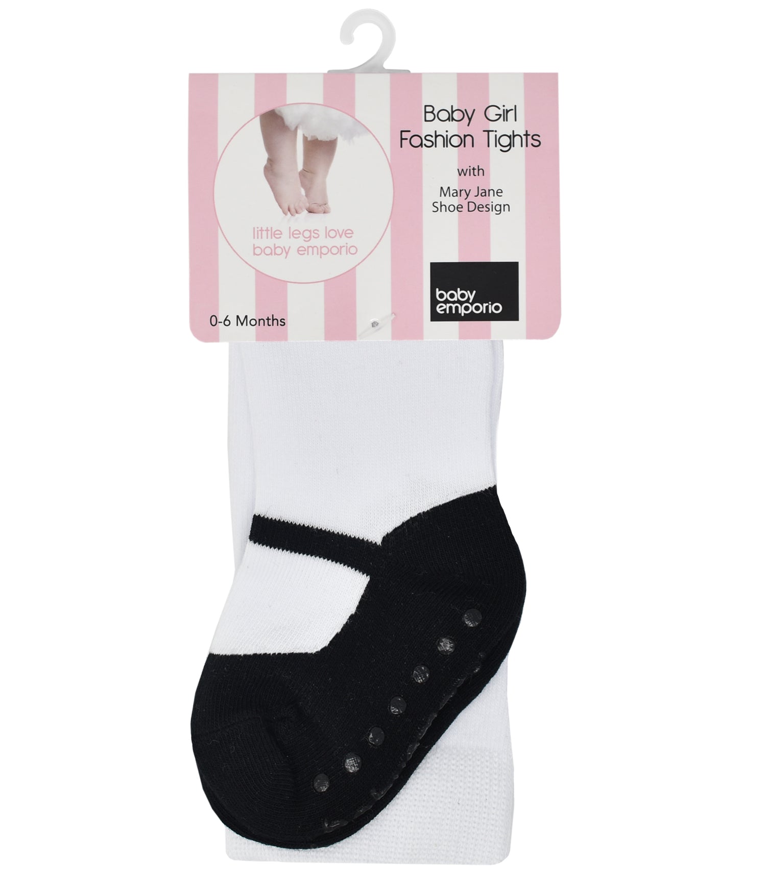  Baby Girl Tights with Sewn-in Mary Jane Shoe Design