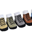 Baby infant boy hiker boots shoe look design socks 0-12 months size