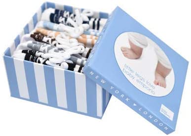 Infant baby boy socks in gift box for baby shower 6 pair with shoelaces