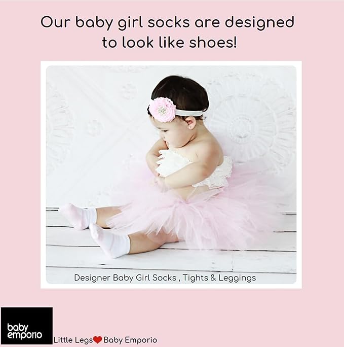Baby Emporio socks designed to look like shoes, for toddler girls 12-24 months