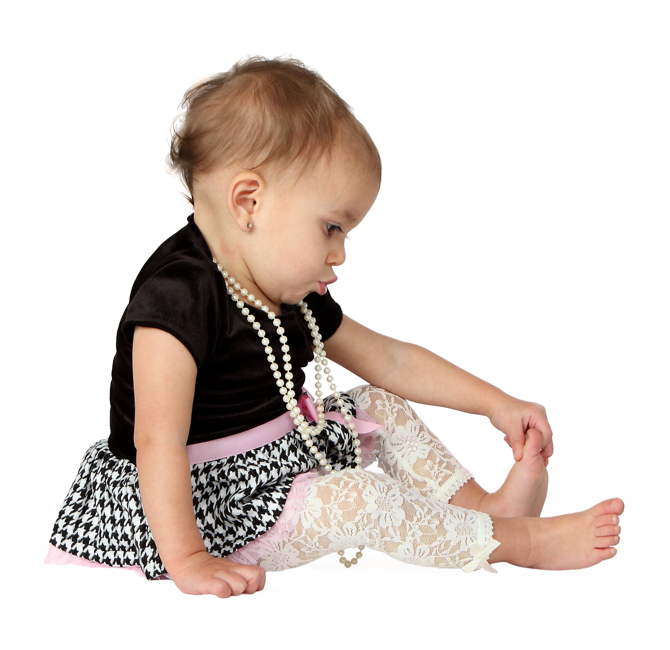 Lace legging for infant girl capri style 6-12 months