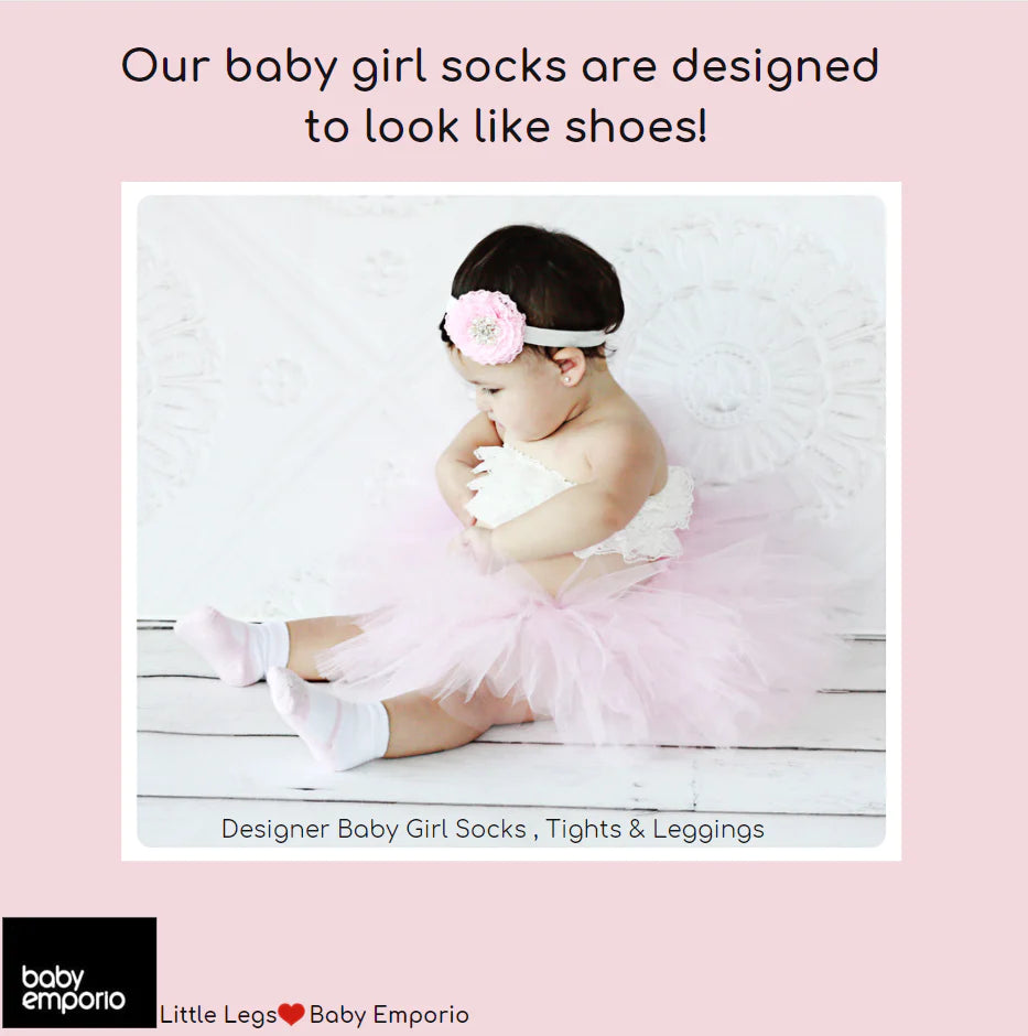 Baby girl socks that look like shoes with anti-slip soles baby shower gift