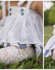 Infant baby girl in dress with lace leggings soft waist