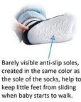 Anti-slip soles on Baby Emporio shoe look socks with shoelaces