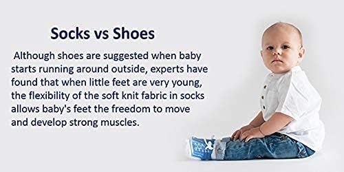 Socks versus real shoes for baby feet 